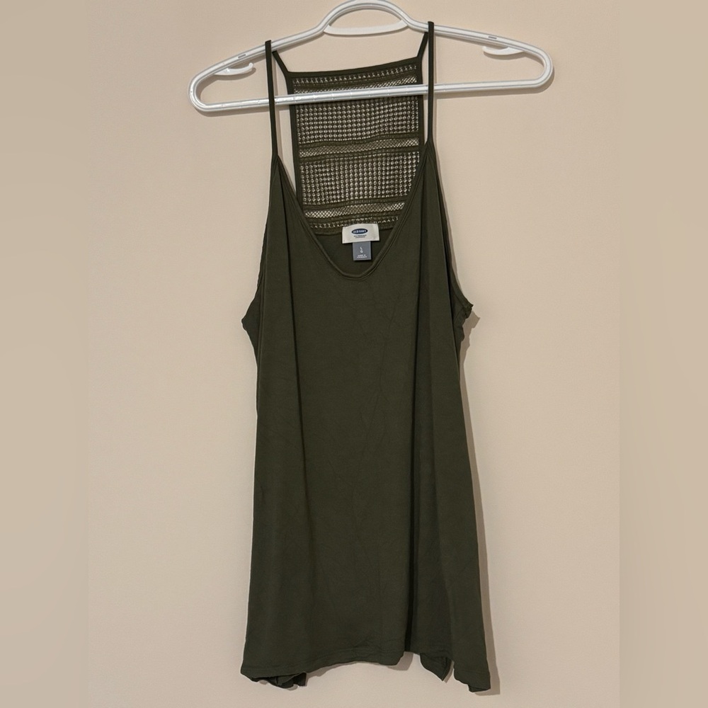 Old Navy Green Lace Back Style Tank Top